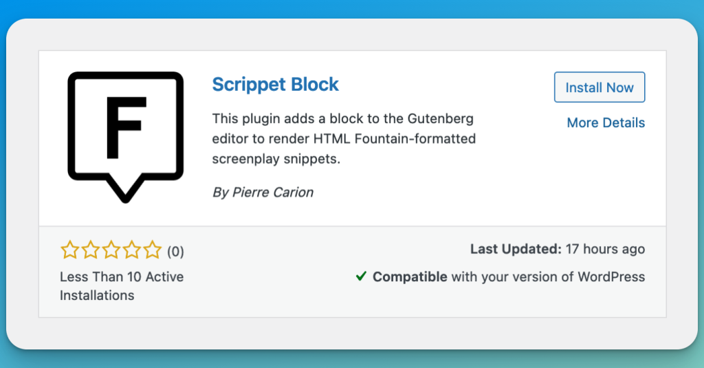 scrippet plugin